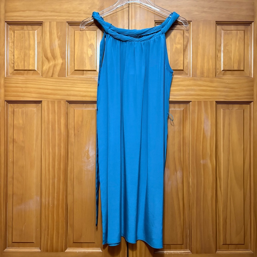 Banana Republic Elegant Teal Blue Sleeveless Dress Size Small NWT